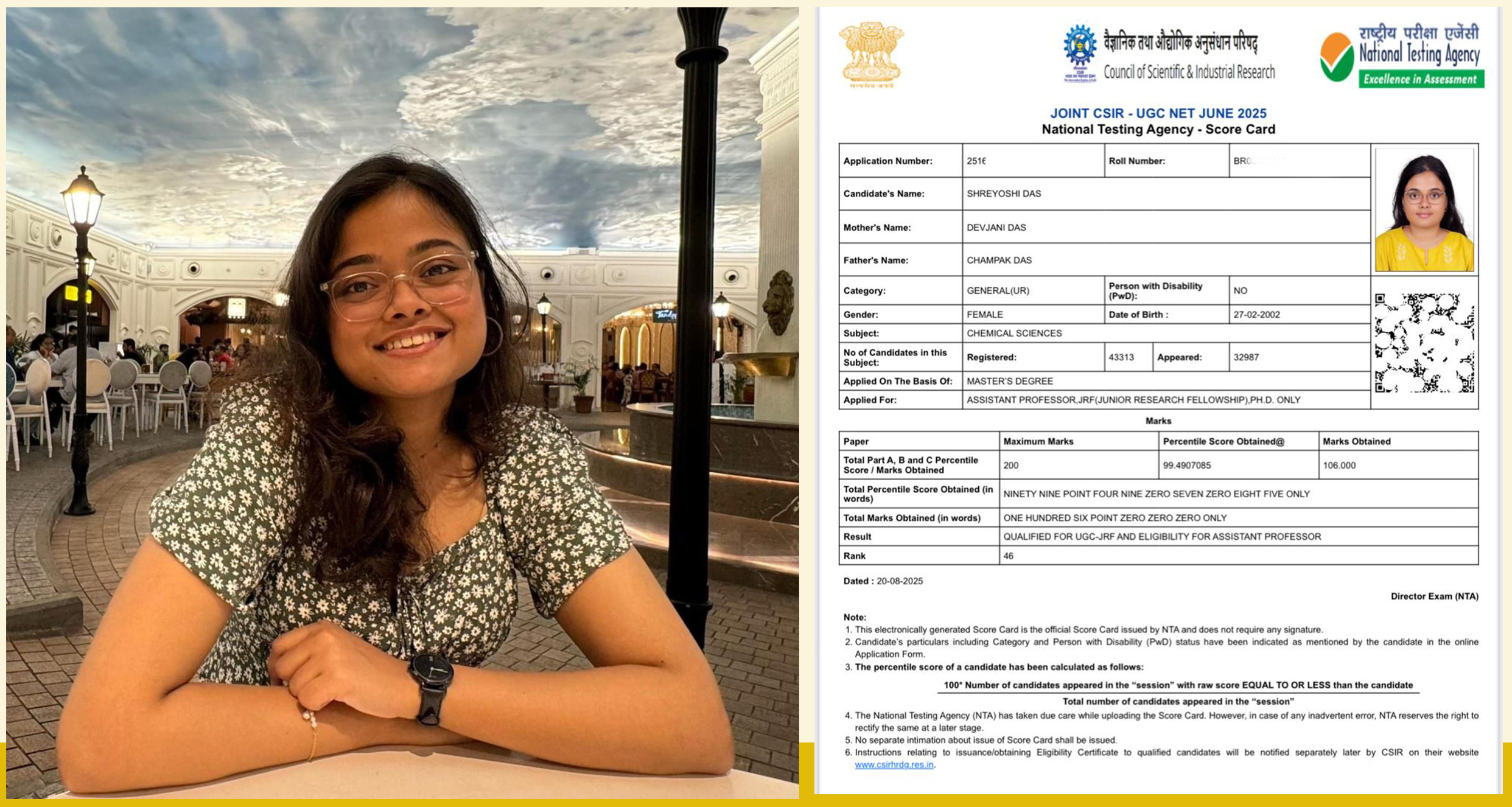 AIR 46 in CSIR NET JRF